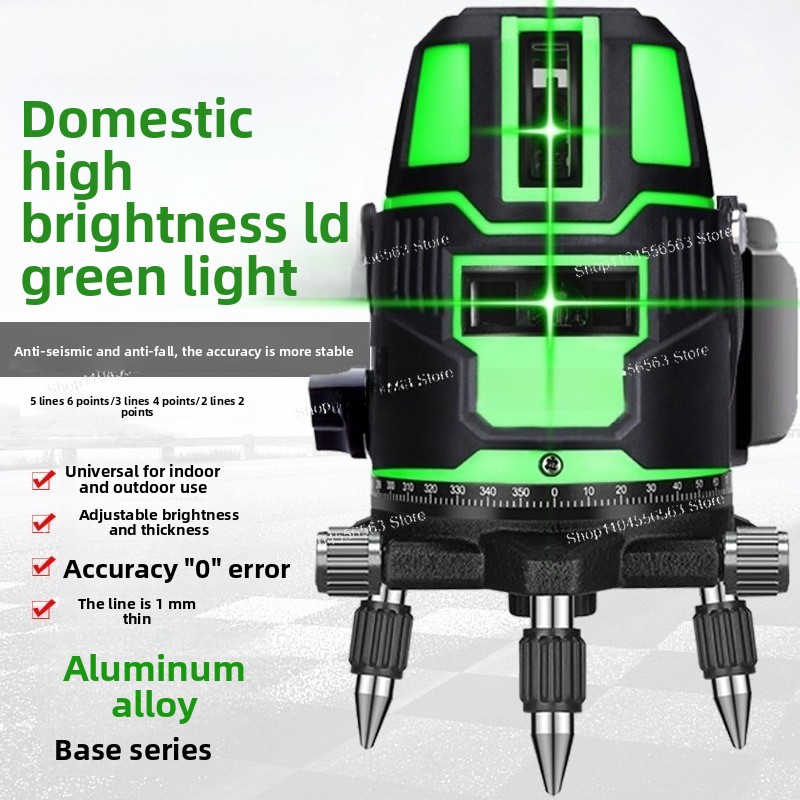 Spirit Level - Alat Level Laser Inframerah, Sinar Hijau/Biru