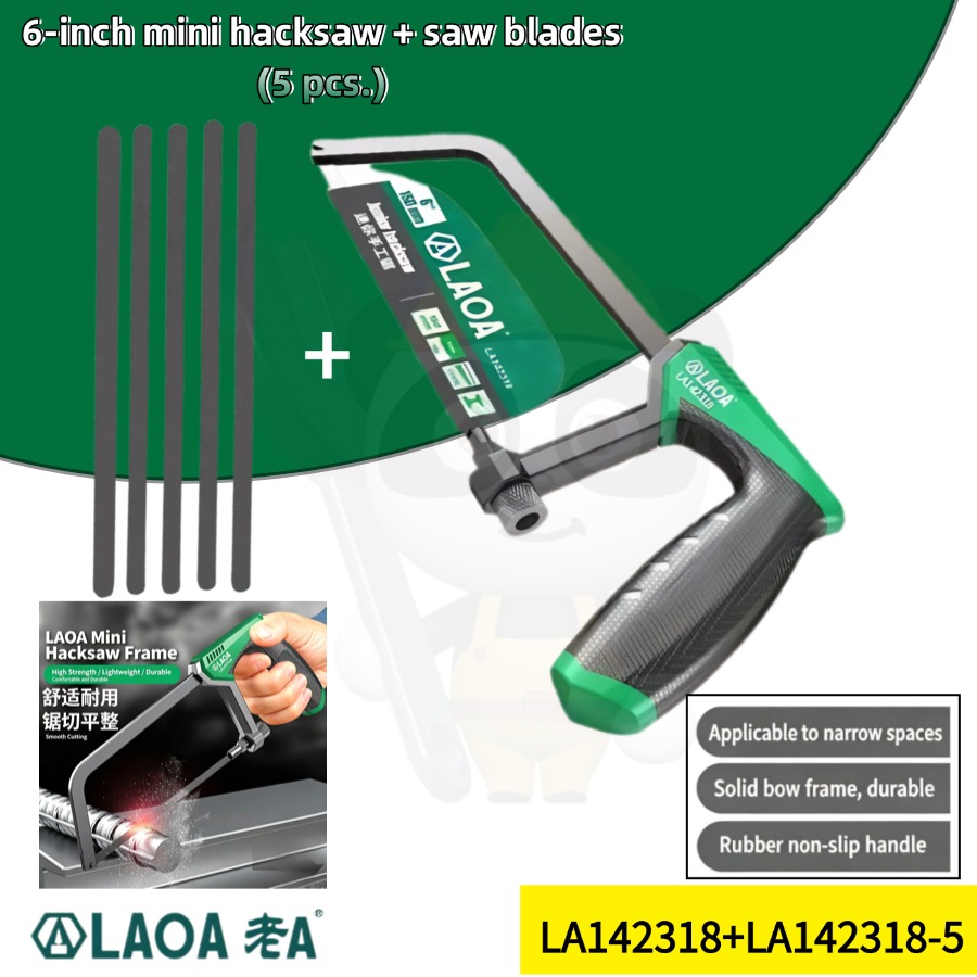 Hacksaw - LAOA Gergaji Tangan Mini 6 Inci